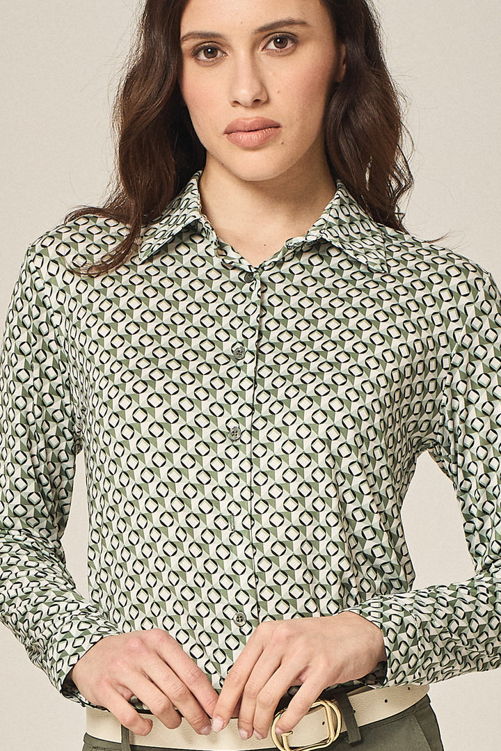 Camicia microfantasia geometrica
