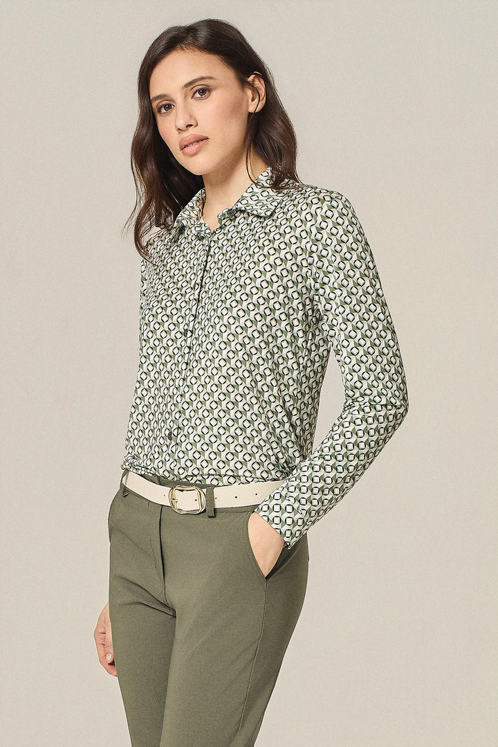 Camicia microfantasia geometrica