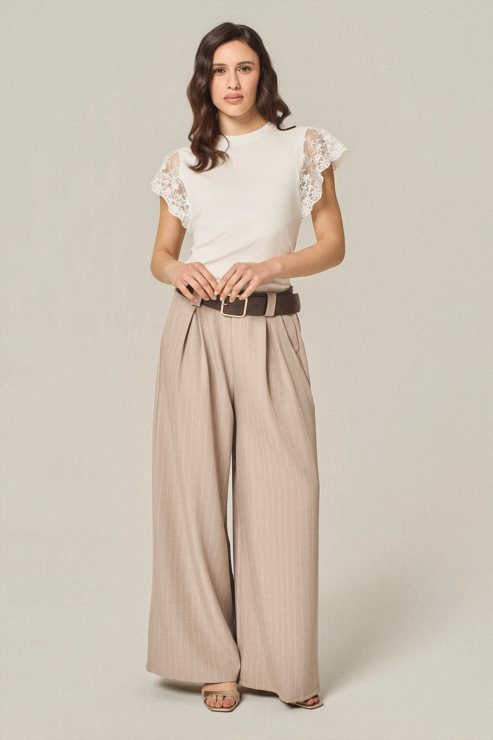 Pantalone gessato over