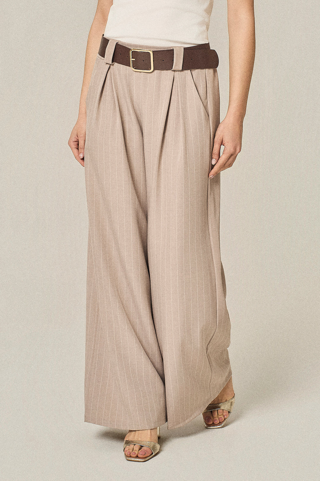 Pantalone gessato over