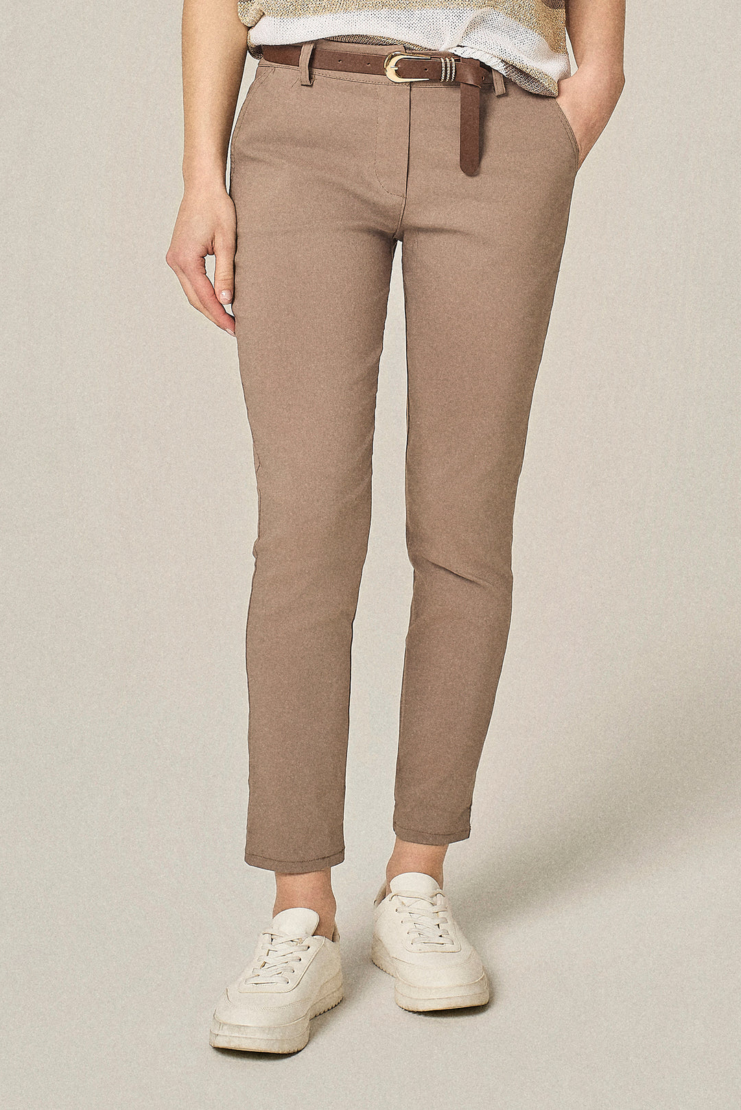 Pantalone chino in viscosa stretch