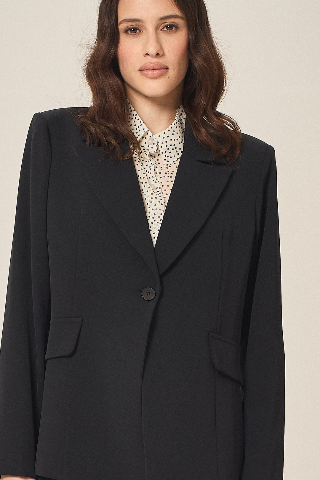 Blazer a un bottone in cady stretch
