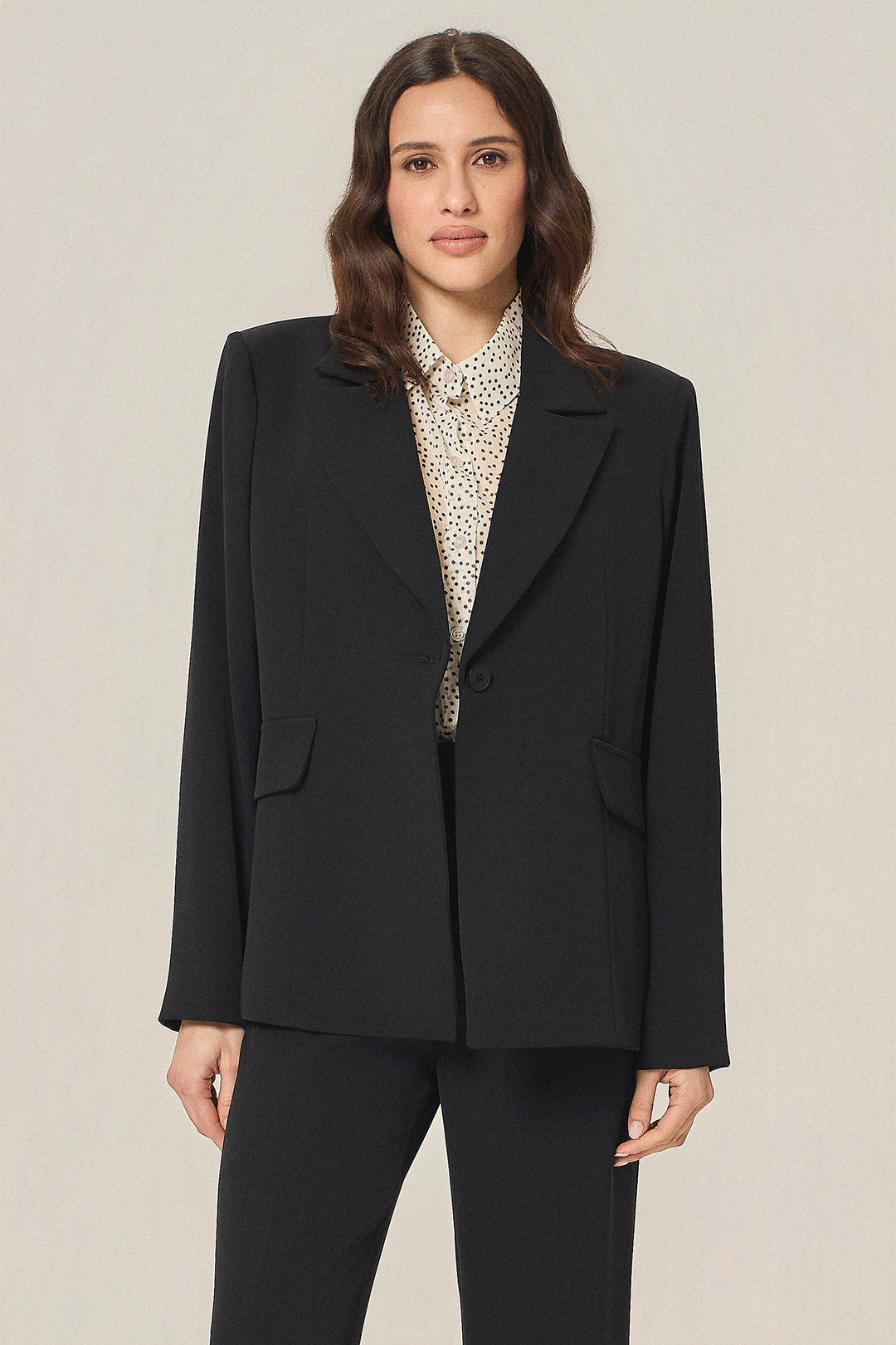 Blazer a un bottone in cady stretch