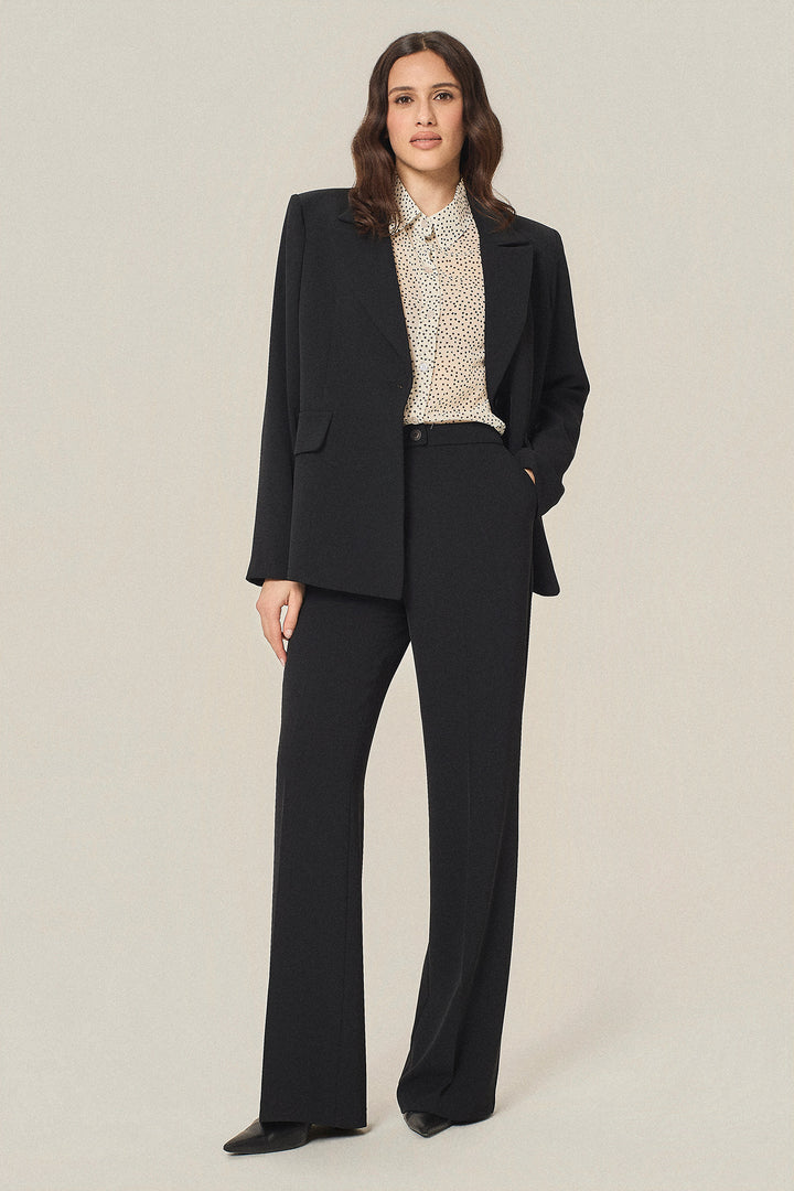 Blazer a un bottone in cady stretch
