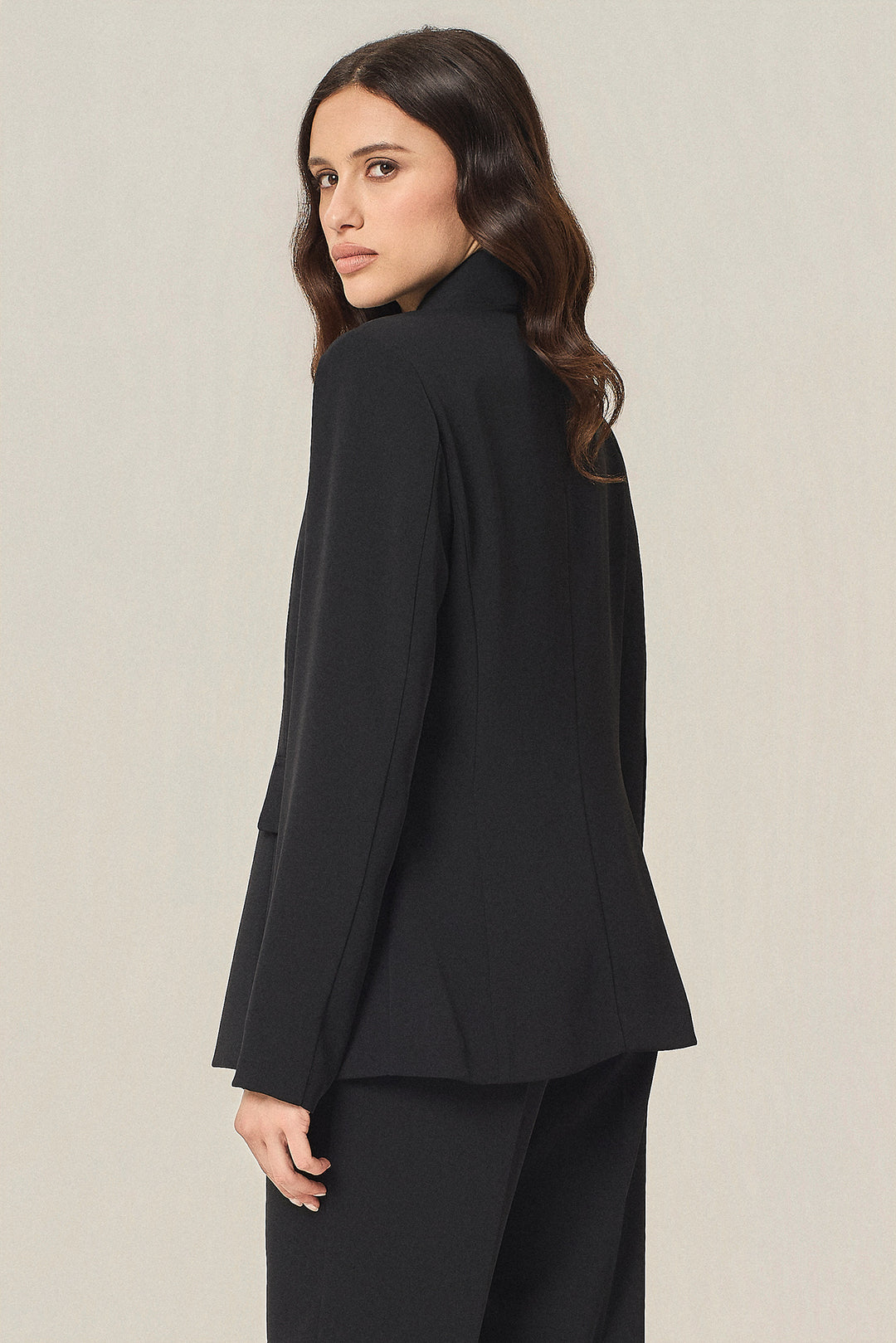 Blazer a un bottone in cady stretch