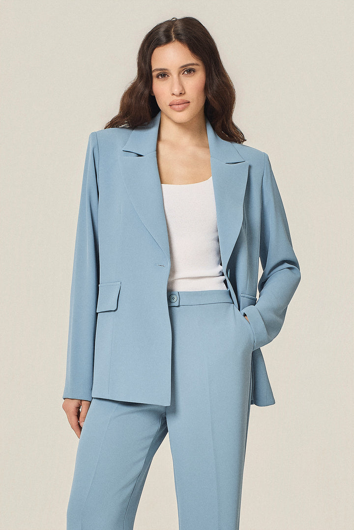 Blazer a un bottone in cady stretch