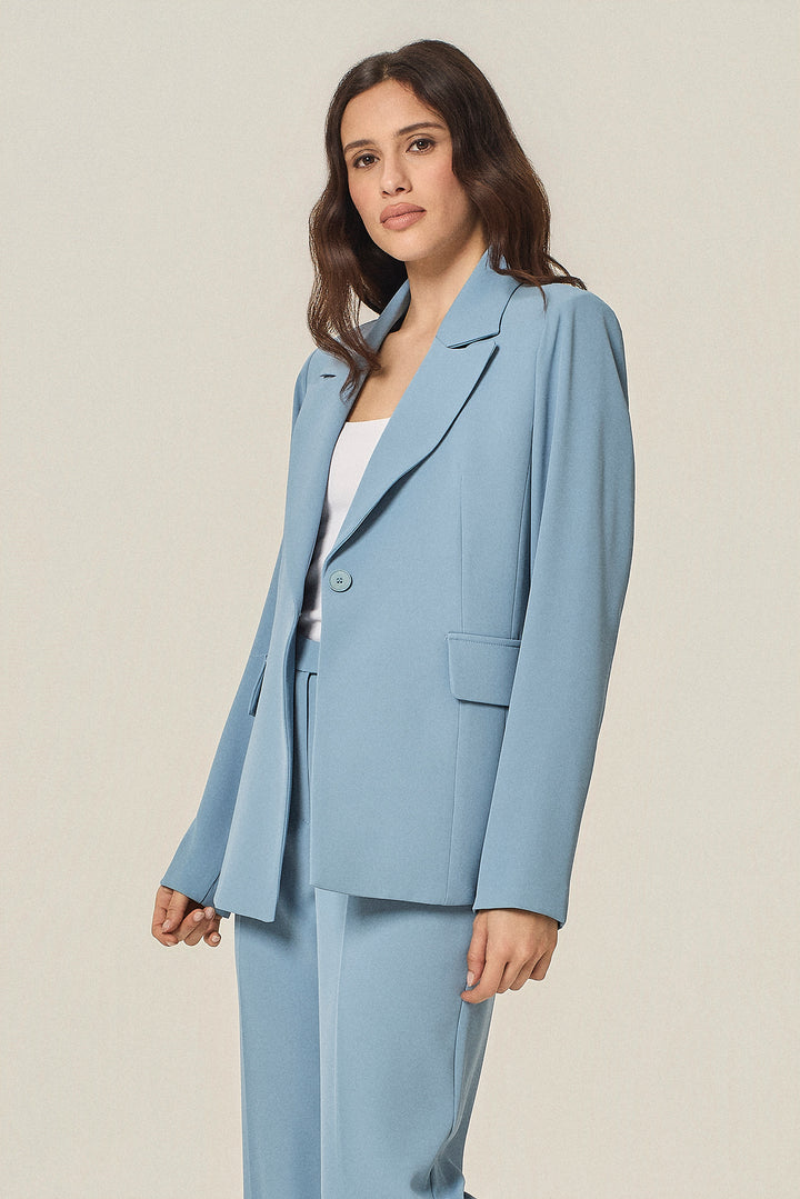 Blazer a un bottone in cady stretch