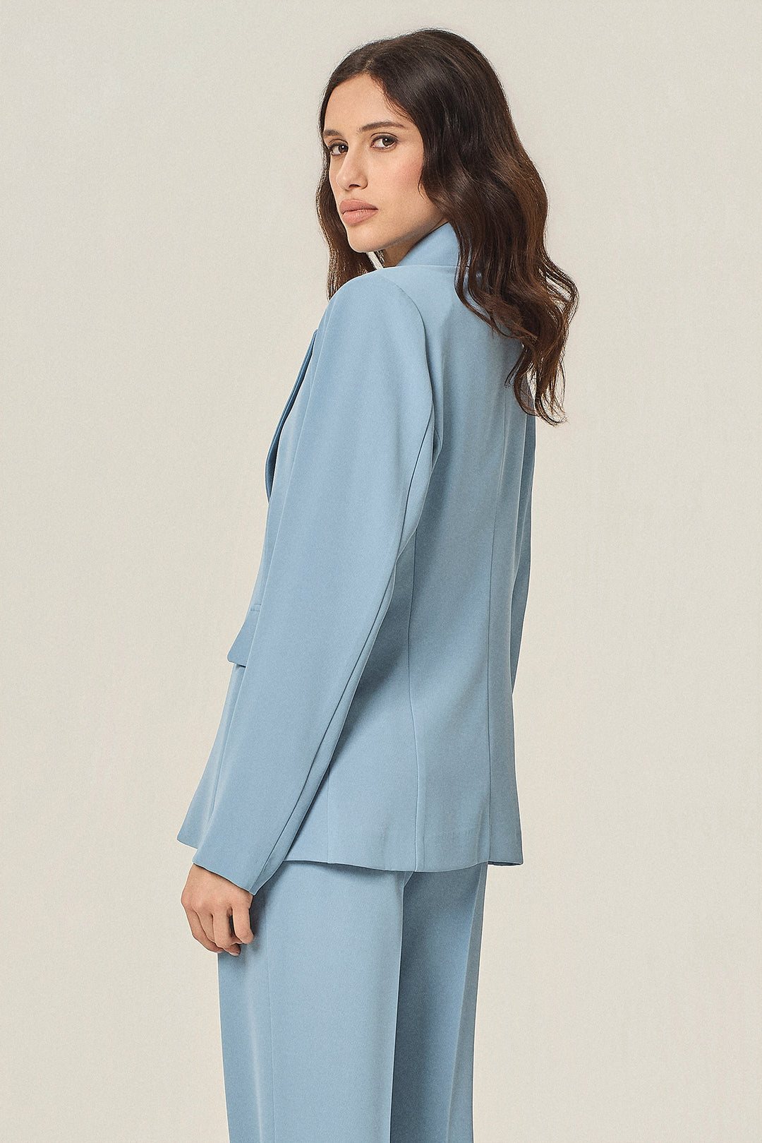 Blazer a un bottone in cady stretch