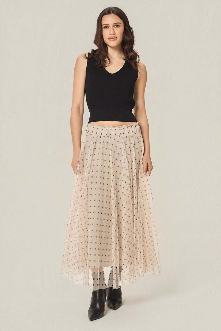 Gonna in tulle fantasia pois