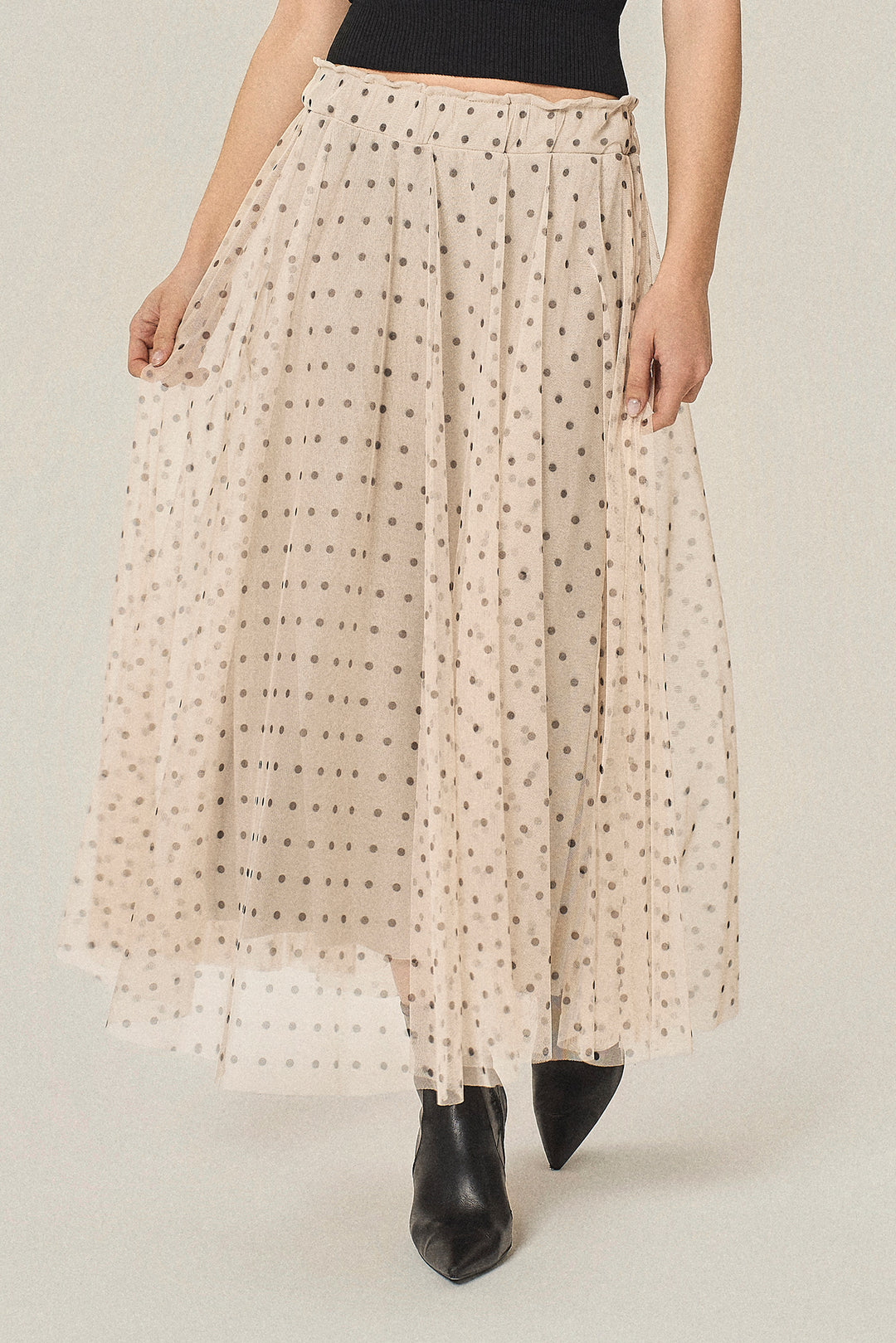 Gonna in tulle fantasia pois