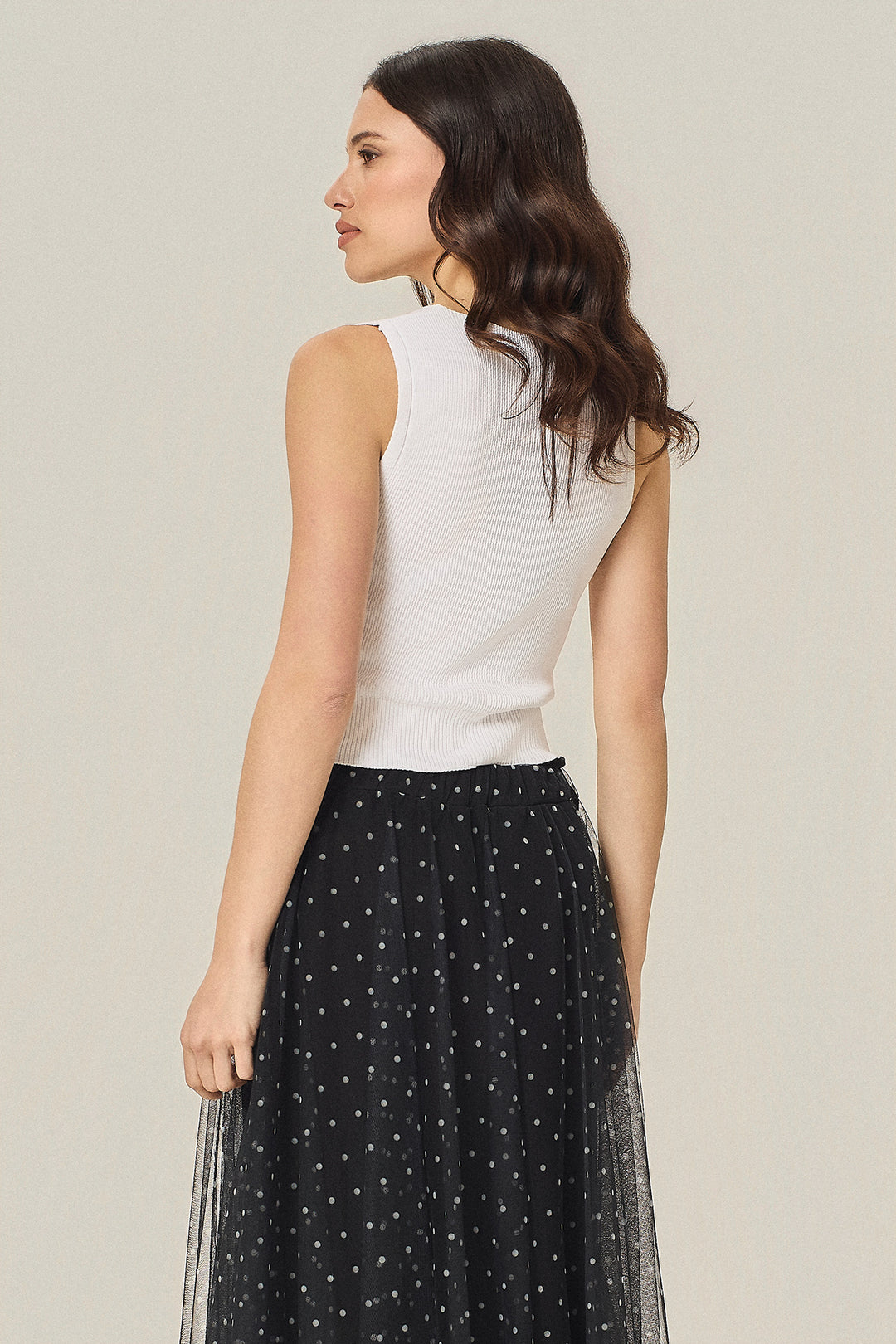 Top in maglieria scollo a V