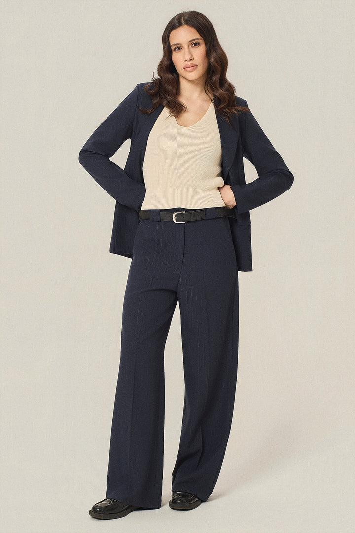 Pantalone chino gessato