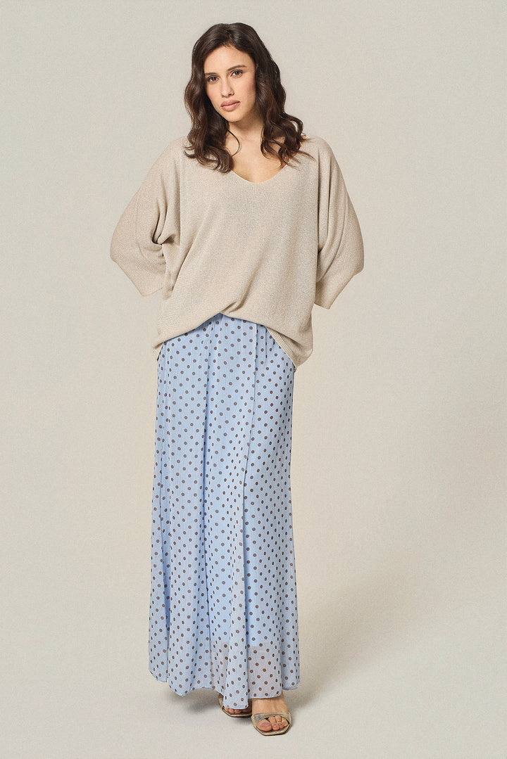 Maglia scollo a V lurex