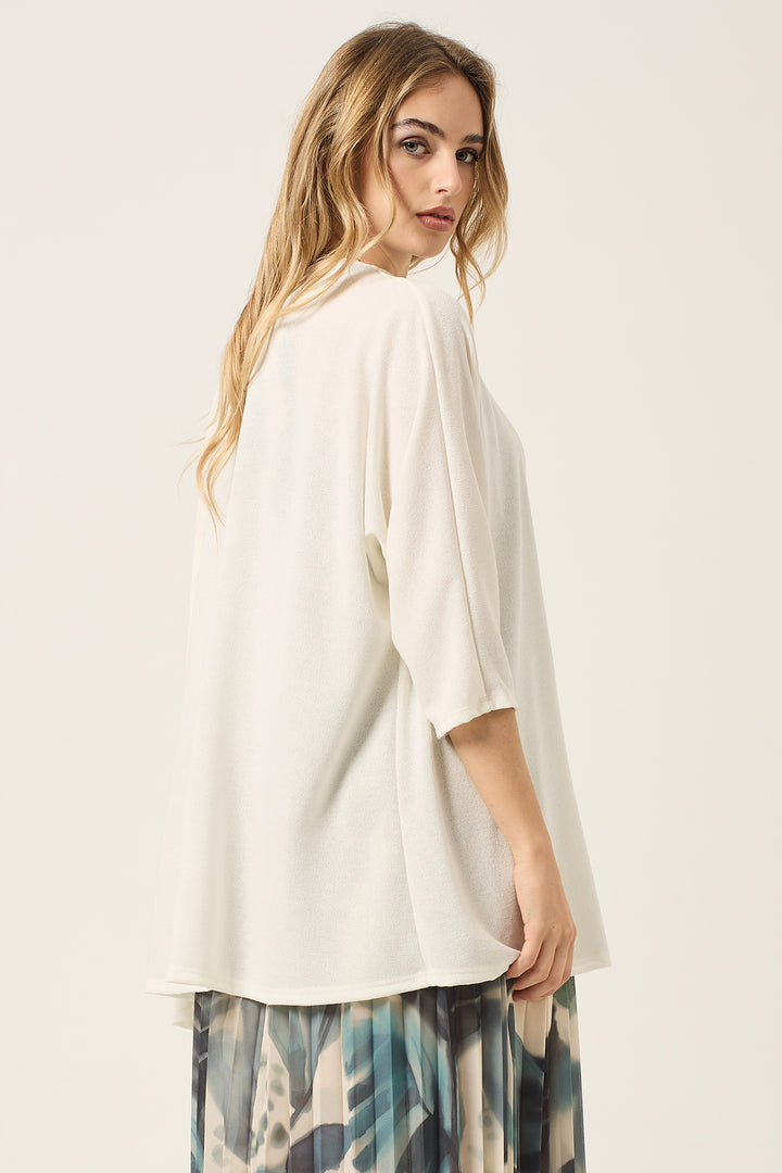Cardigan aperto in maglieria leggera