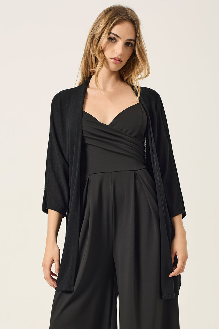Cardigan aperto in maglieria leggera
