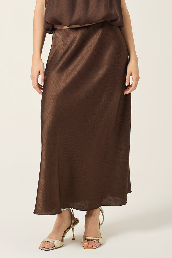 Gonna lunga in satin