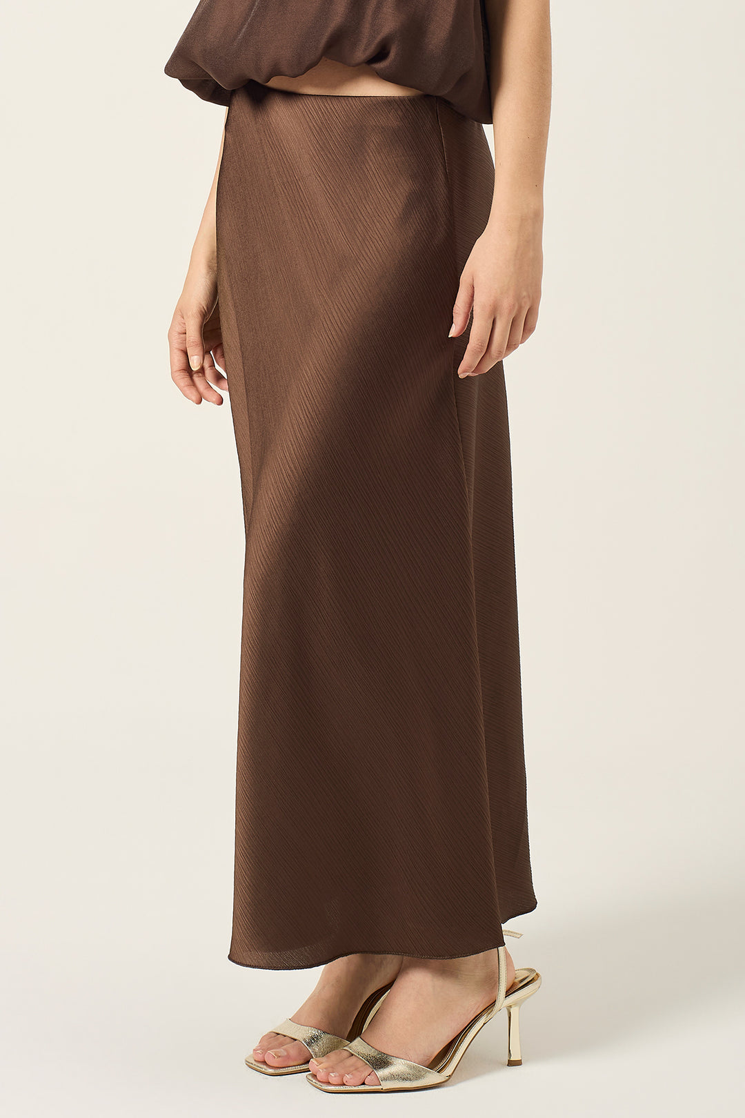 Gonna lunga in satin