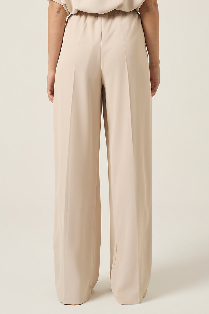 Pantalone jogger palazzo in cady stretch