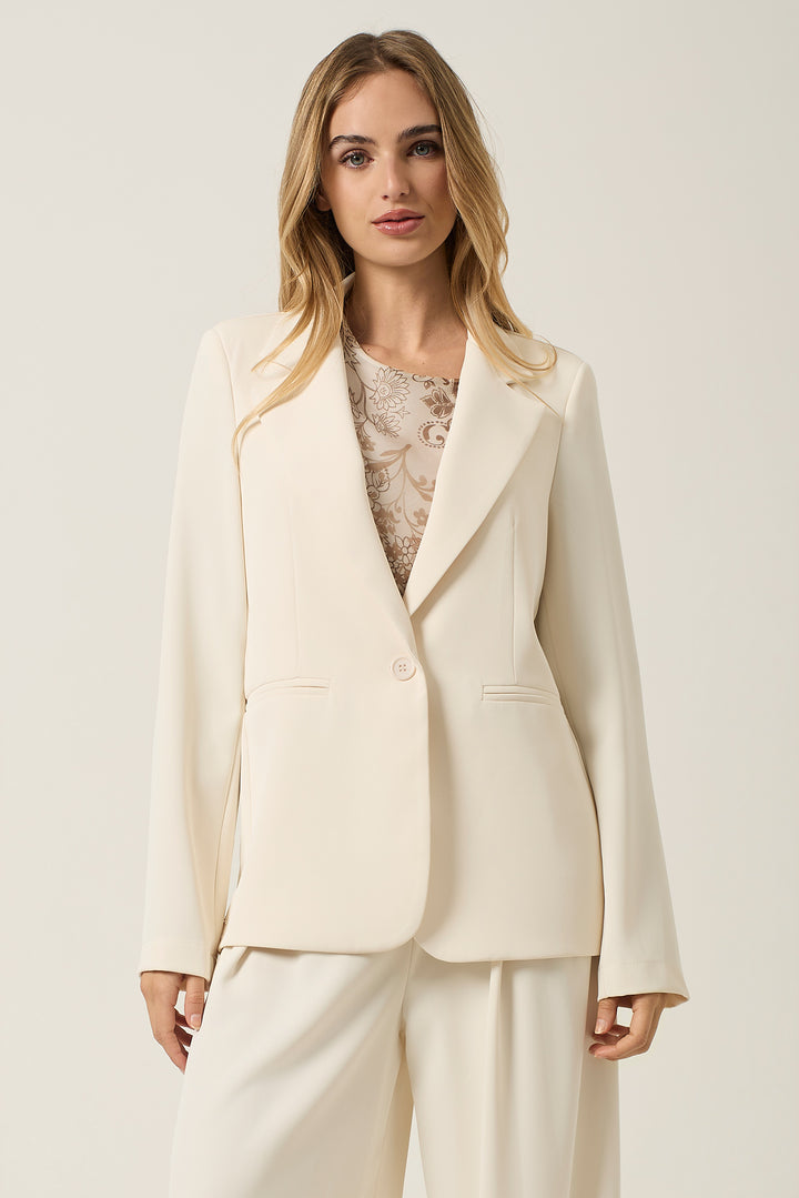 Blazer a un bottone in cady stretch