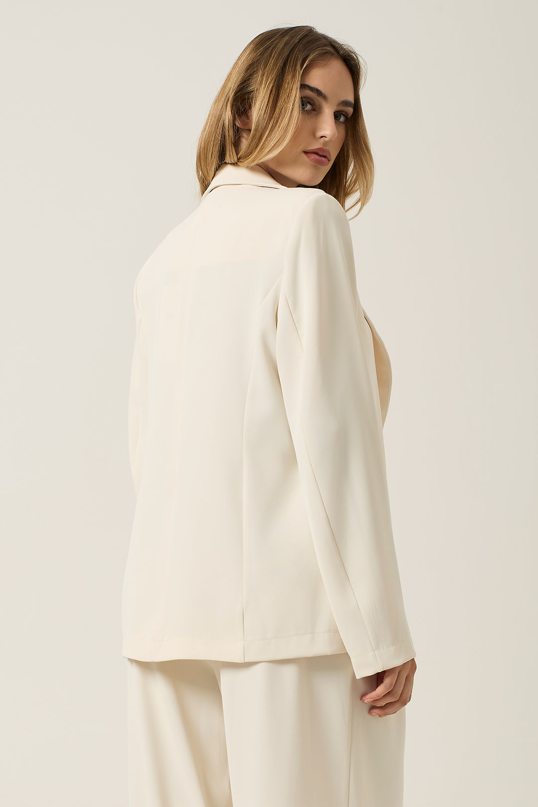 Blazer a un bottone in cady stretch