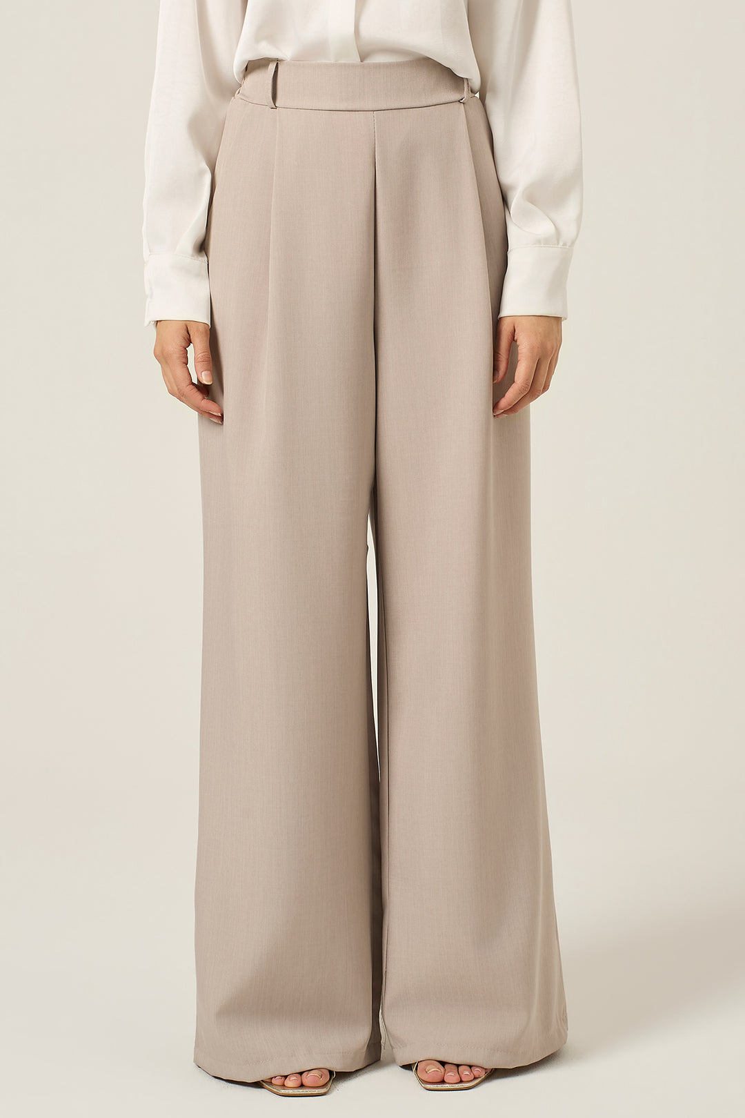Pantalone palazzo in cady stretch