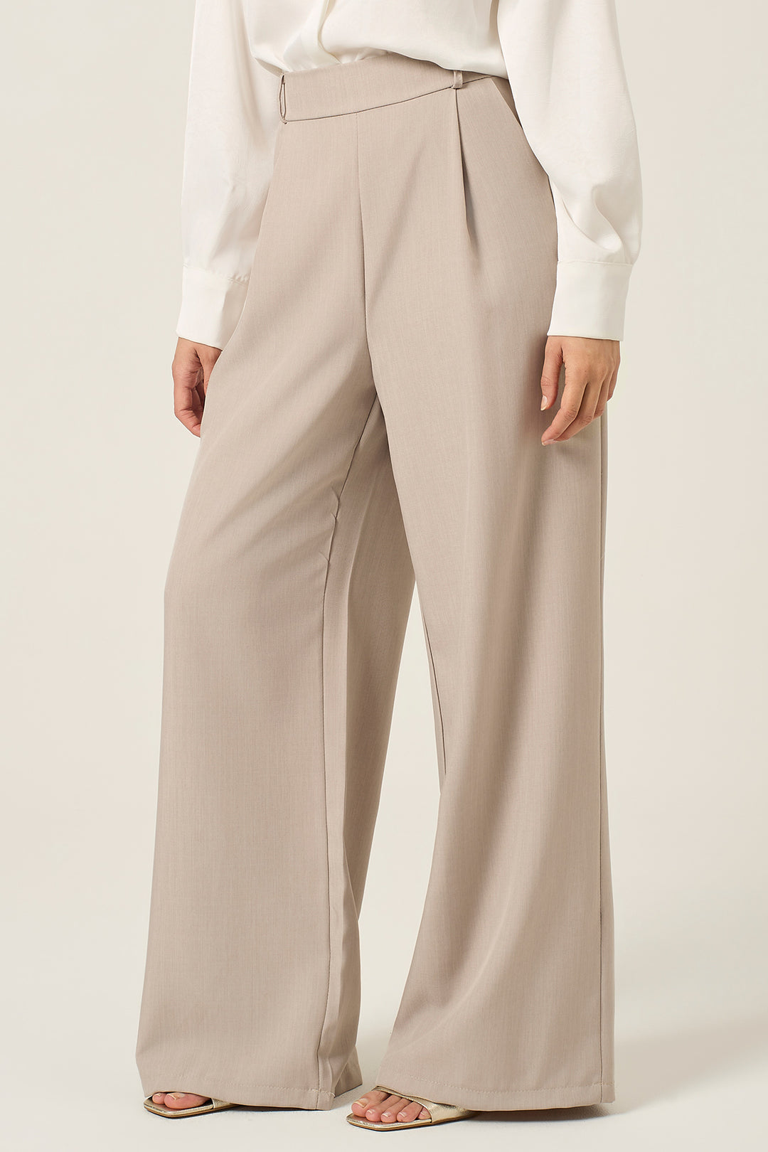 Pantalone palazzo in cady stretch