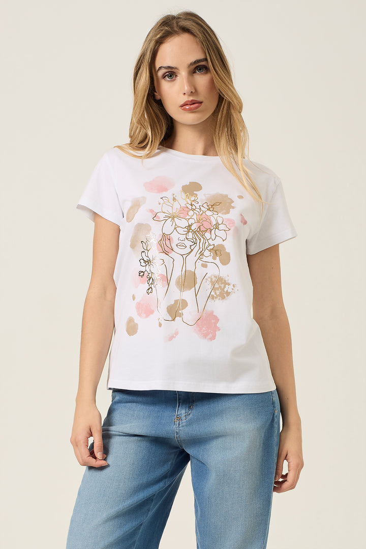 T-shirt con stampa donna