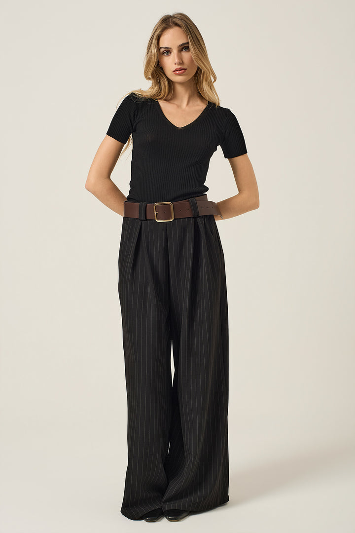 Pantalone gessato over