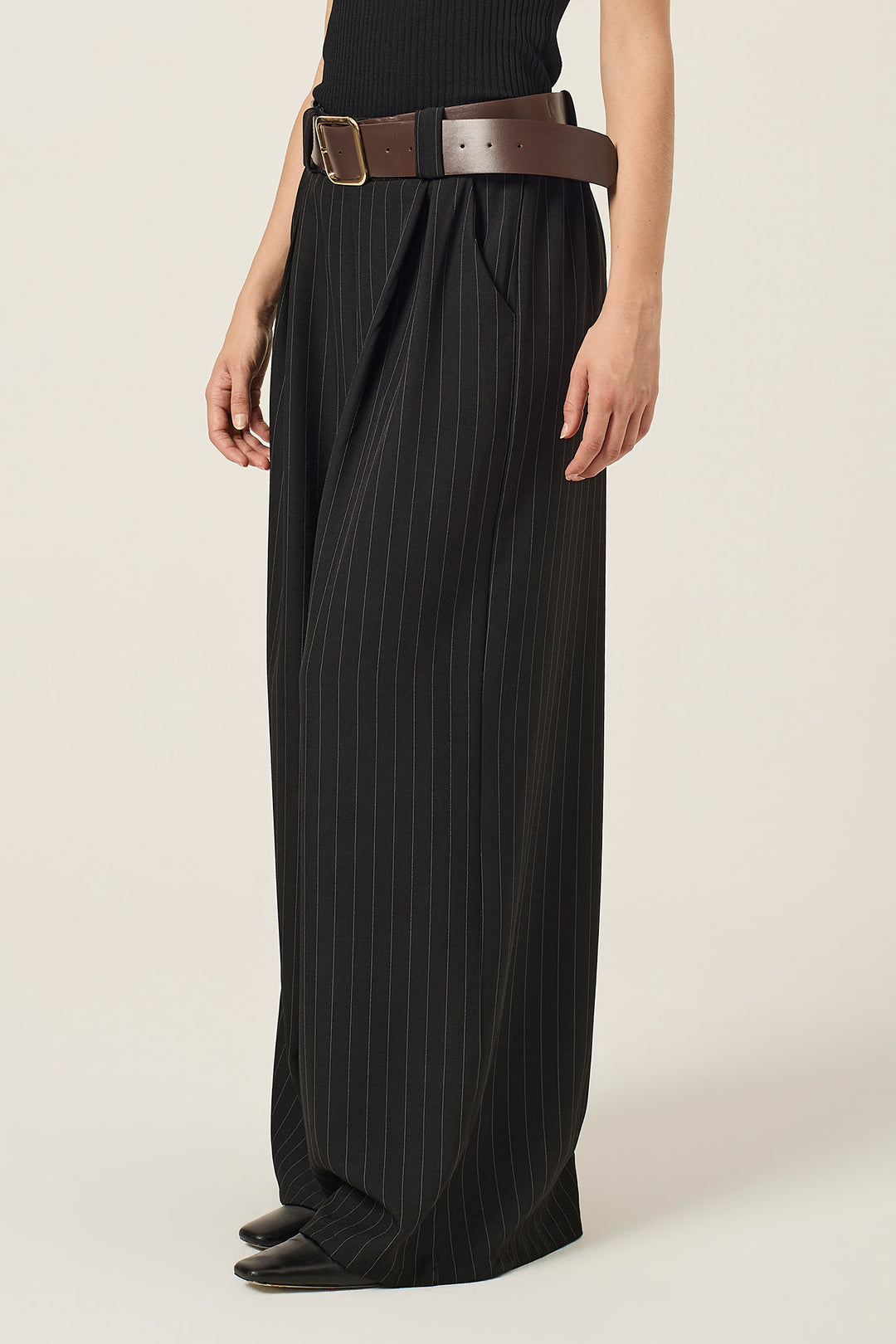Pantalone gessato over