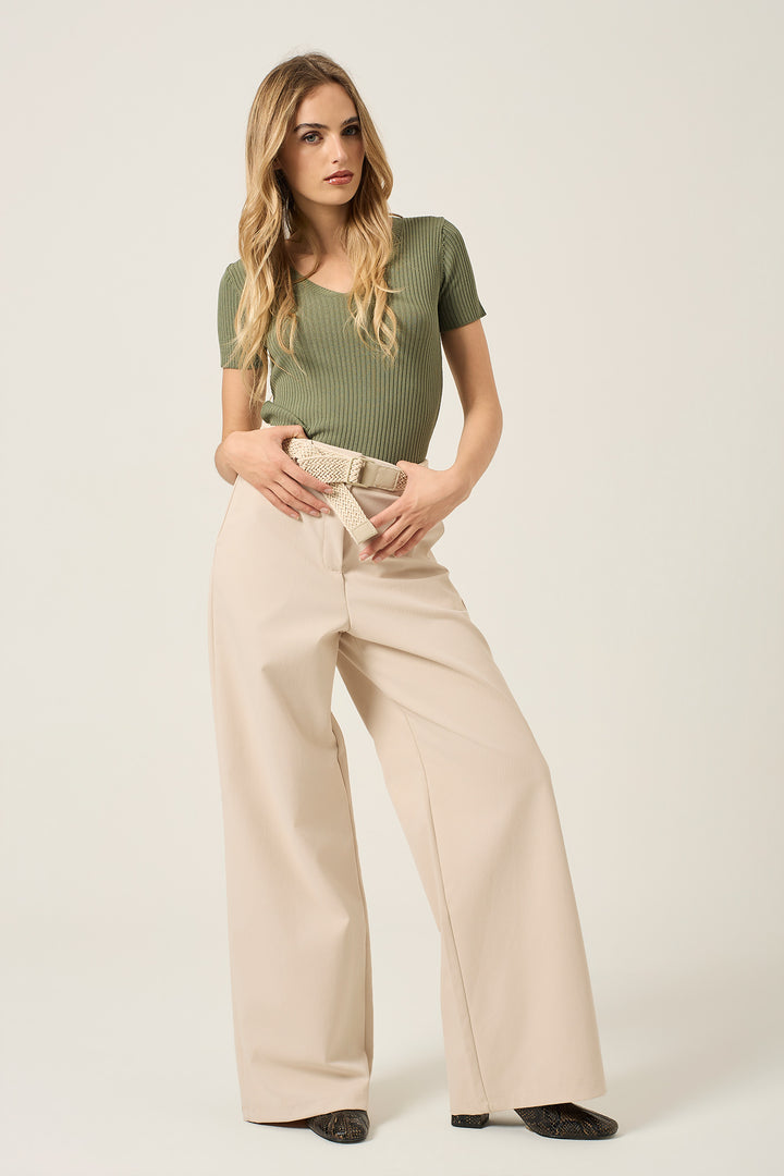 Pantalone con cinta in corda