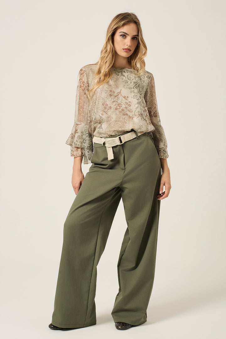 Pantalone con cinta in corda