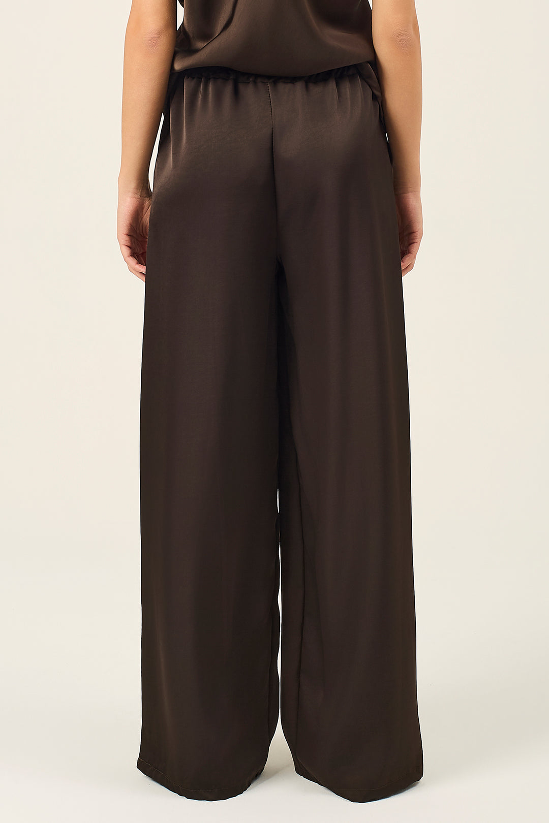 Pantalone palazzo in satin