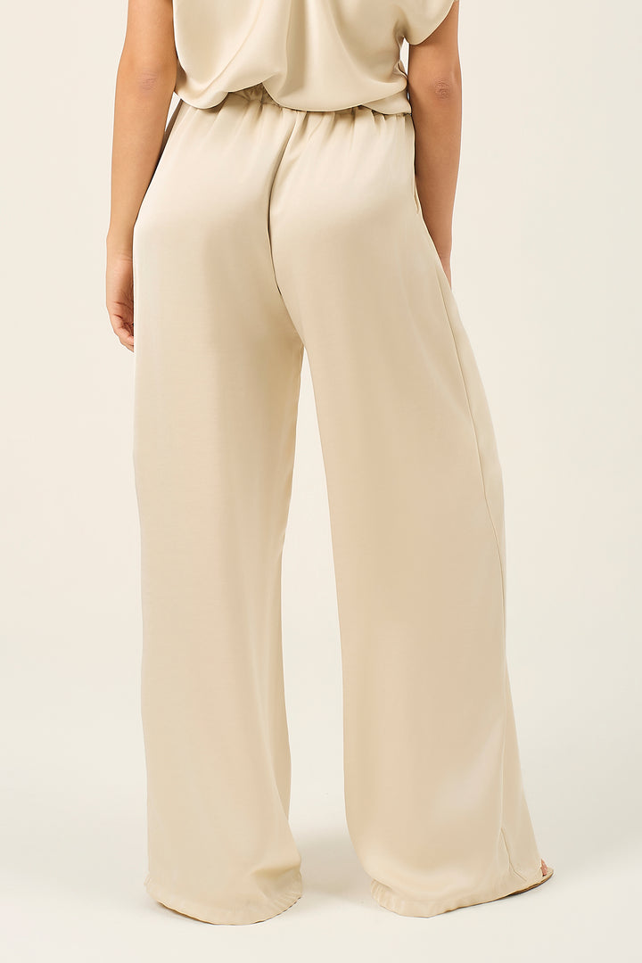 Pantalone palazzo in satin