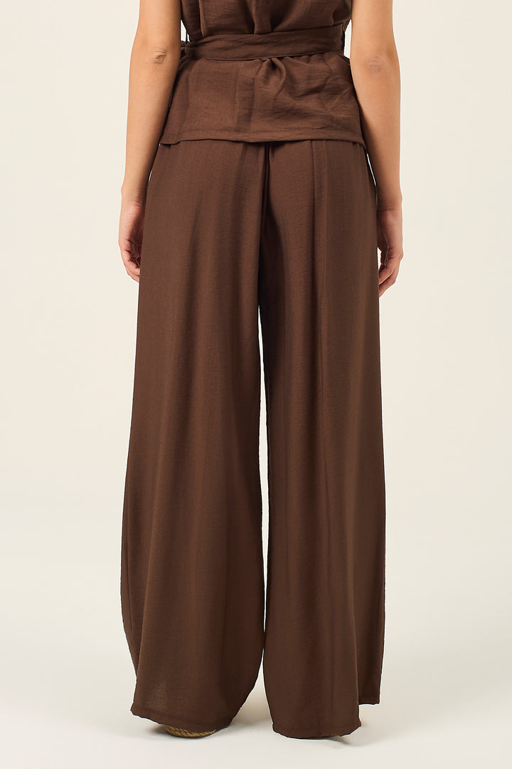 Pantalone palazzo con pinces