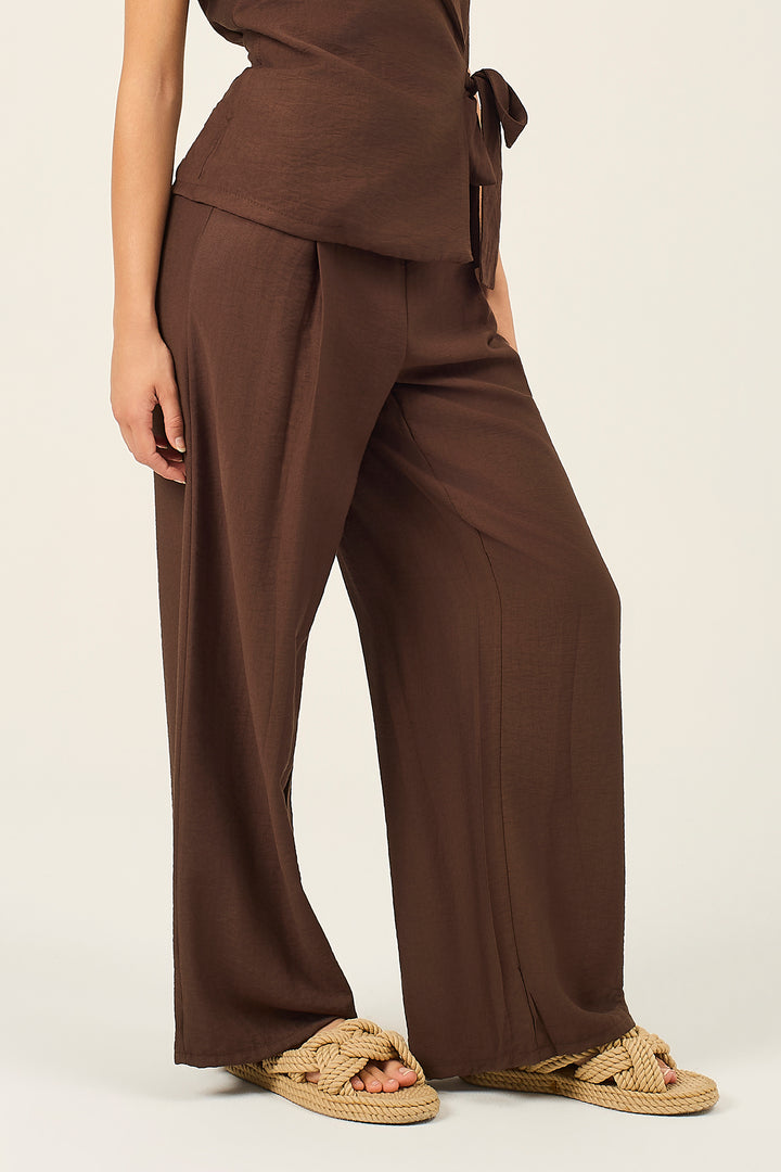Pantalone palazzo con pinces