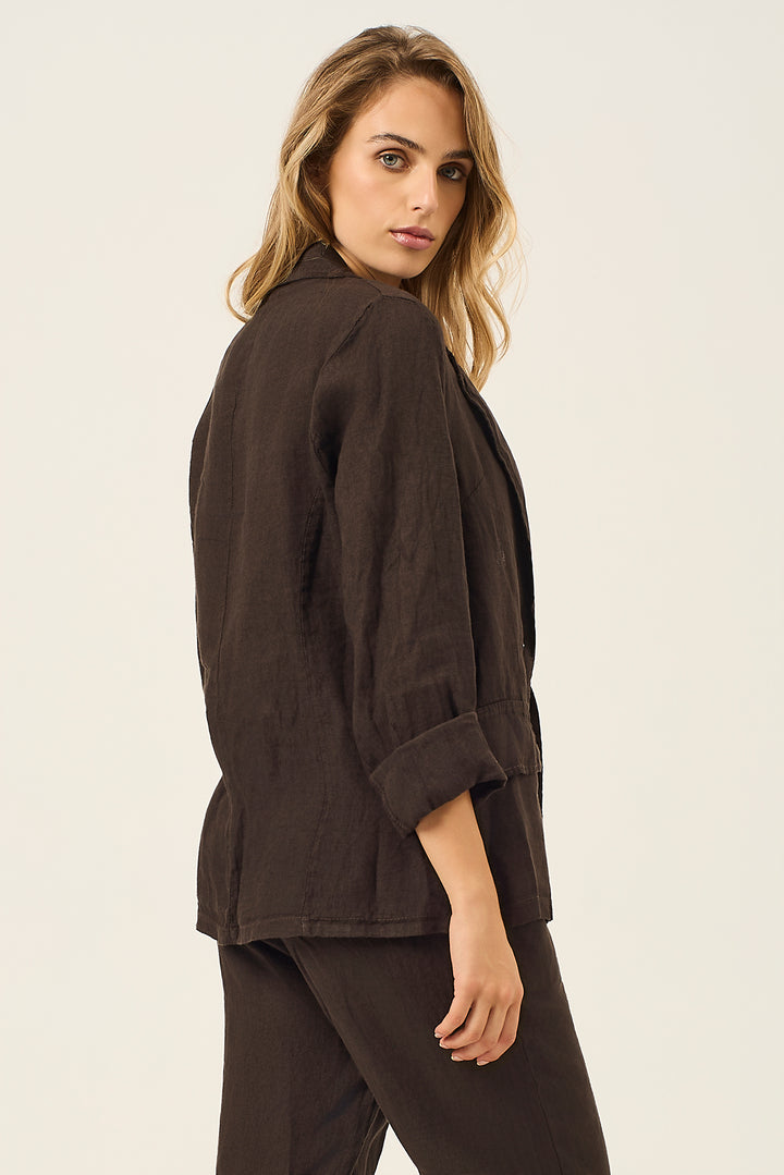 Blazer in lino a due bottoni