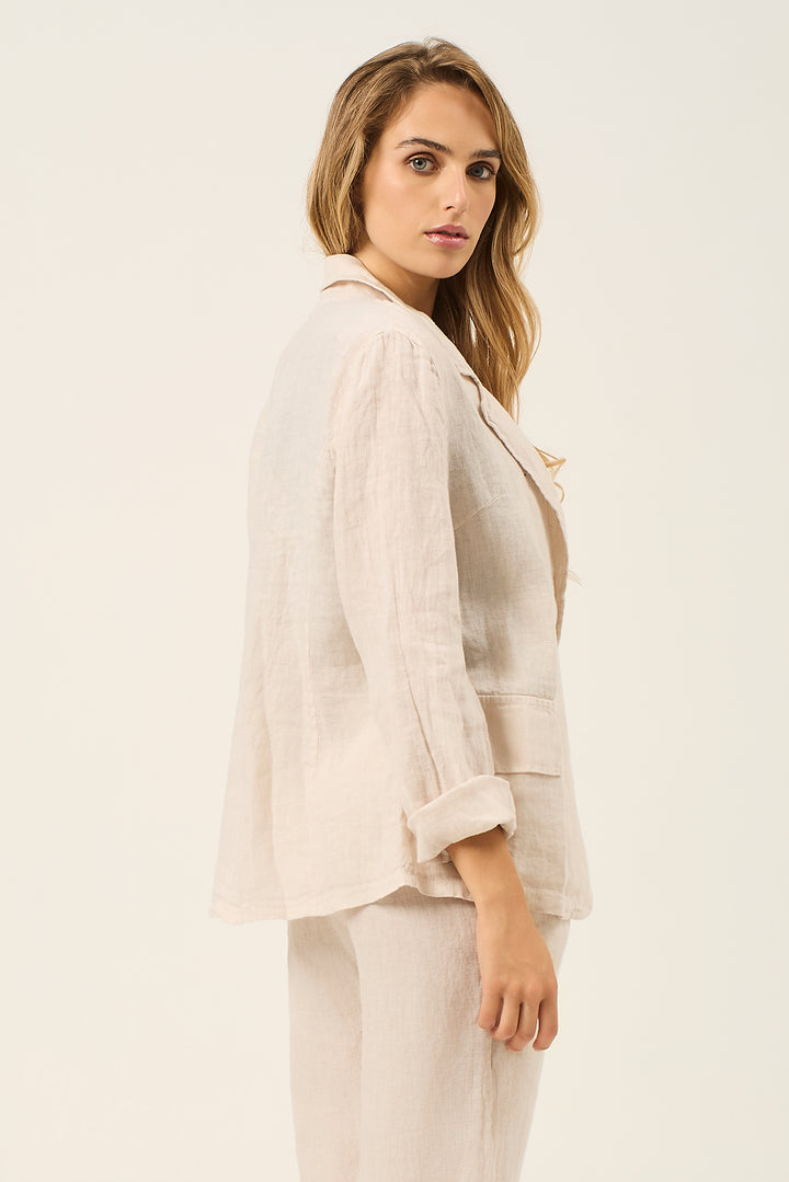 Blazer in lino a due bottoni