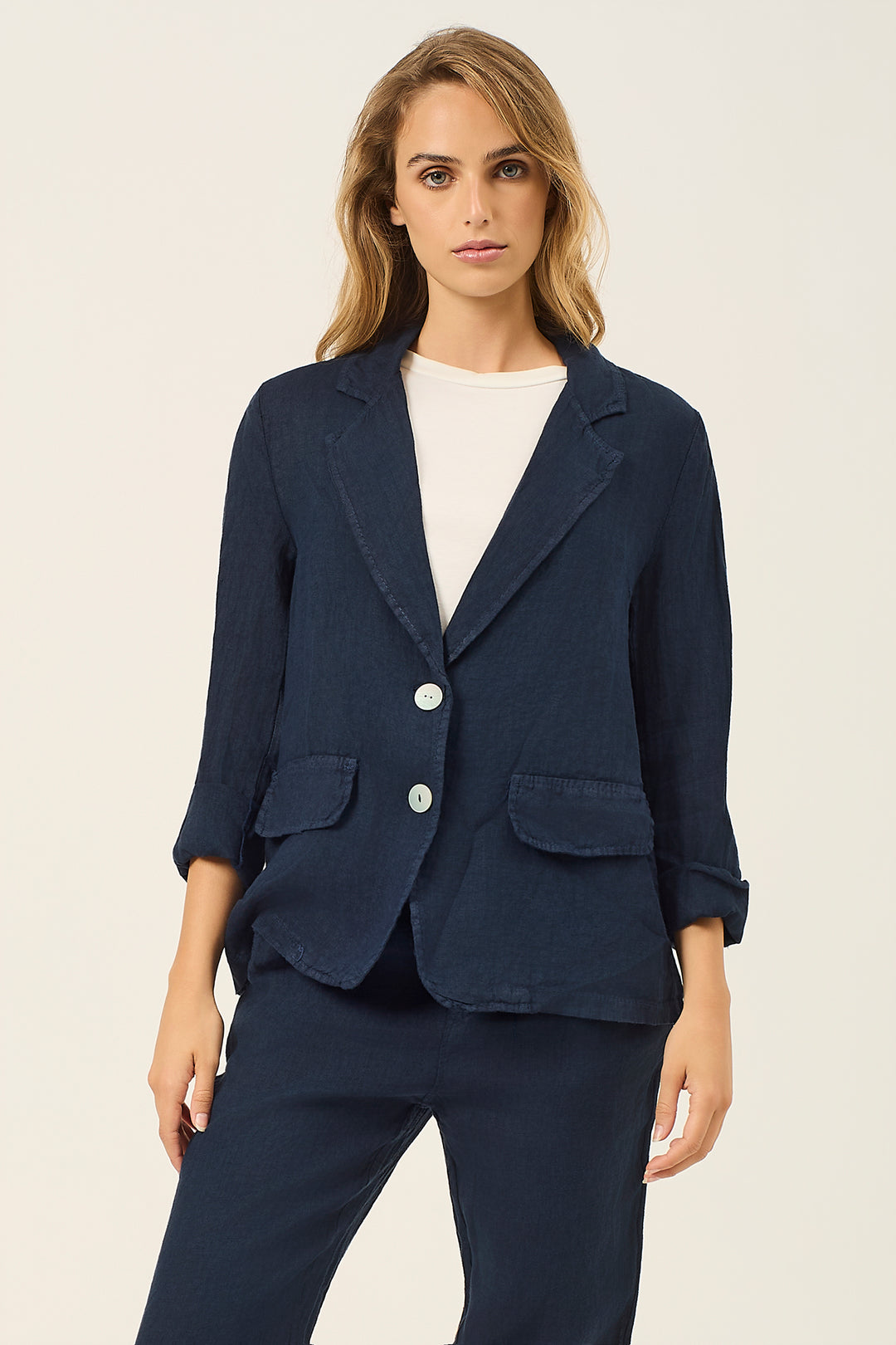 Blazer in lino a due bottoni