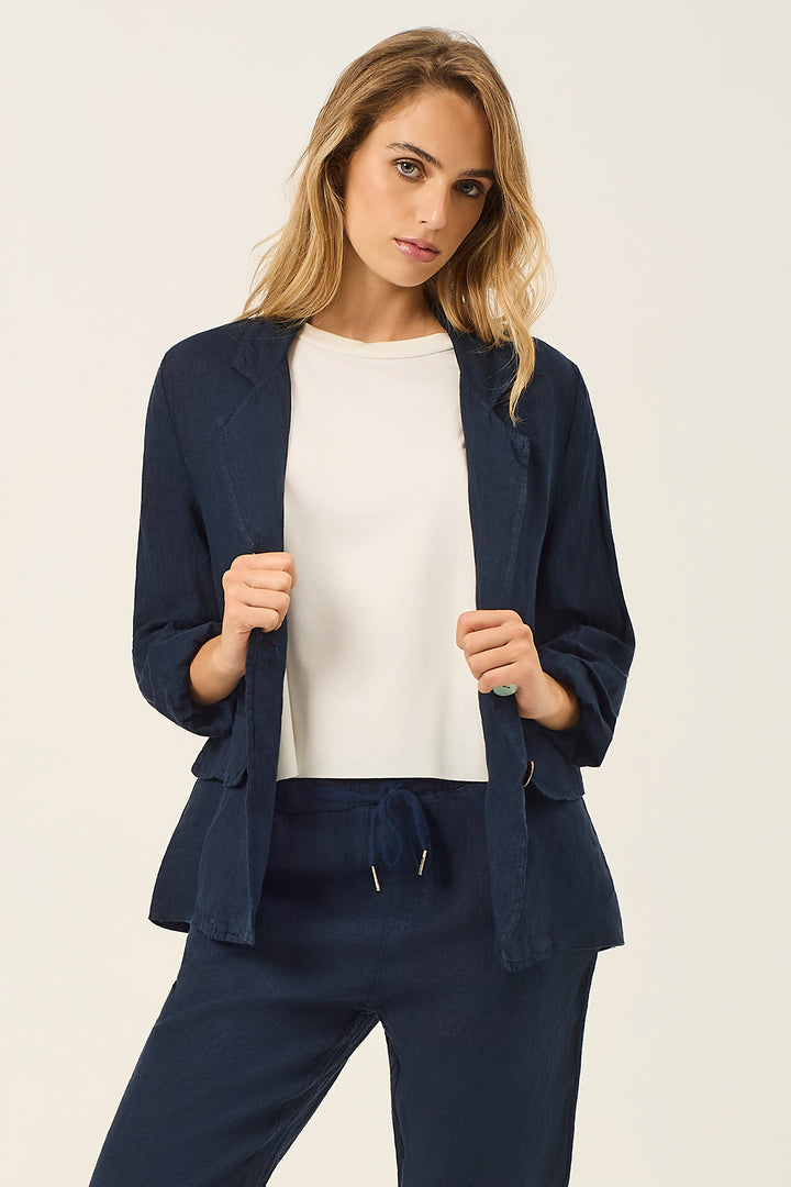 Blazer in lino a due bottoni