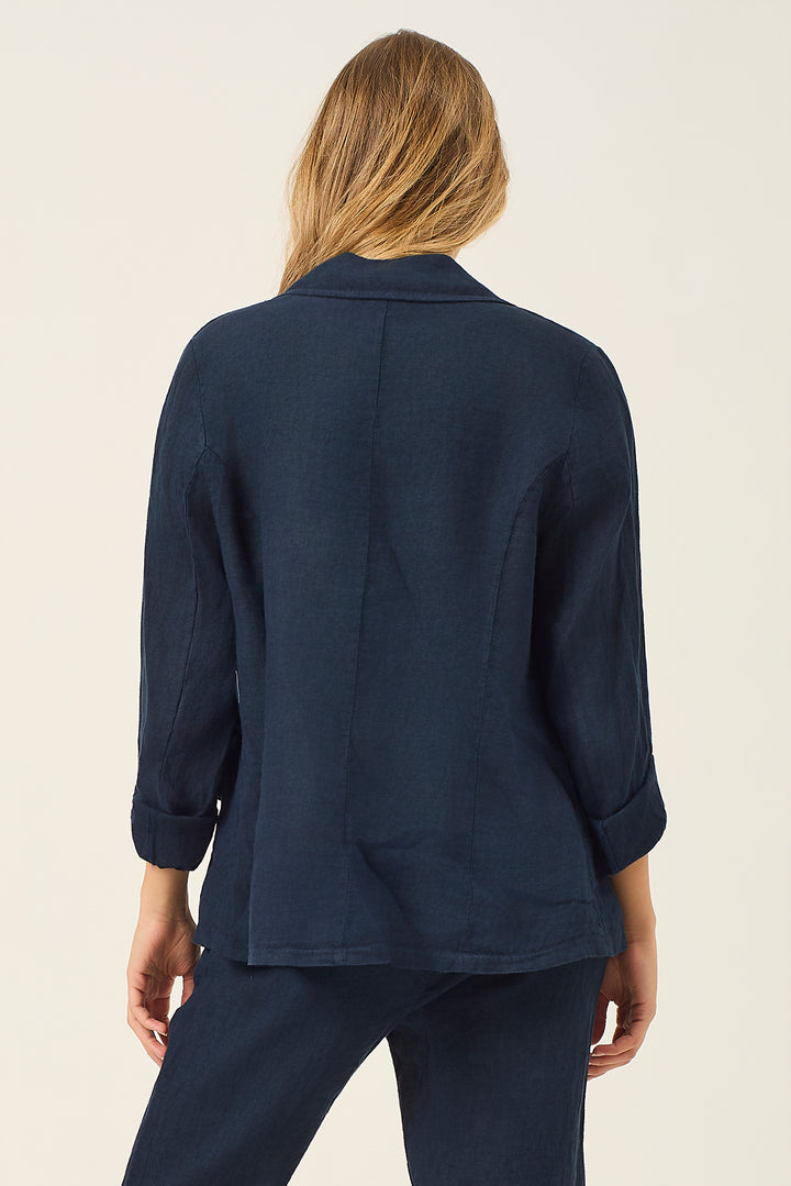Blazer in lino a due bottoni