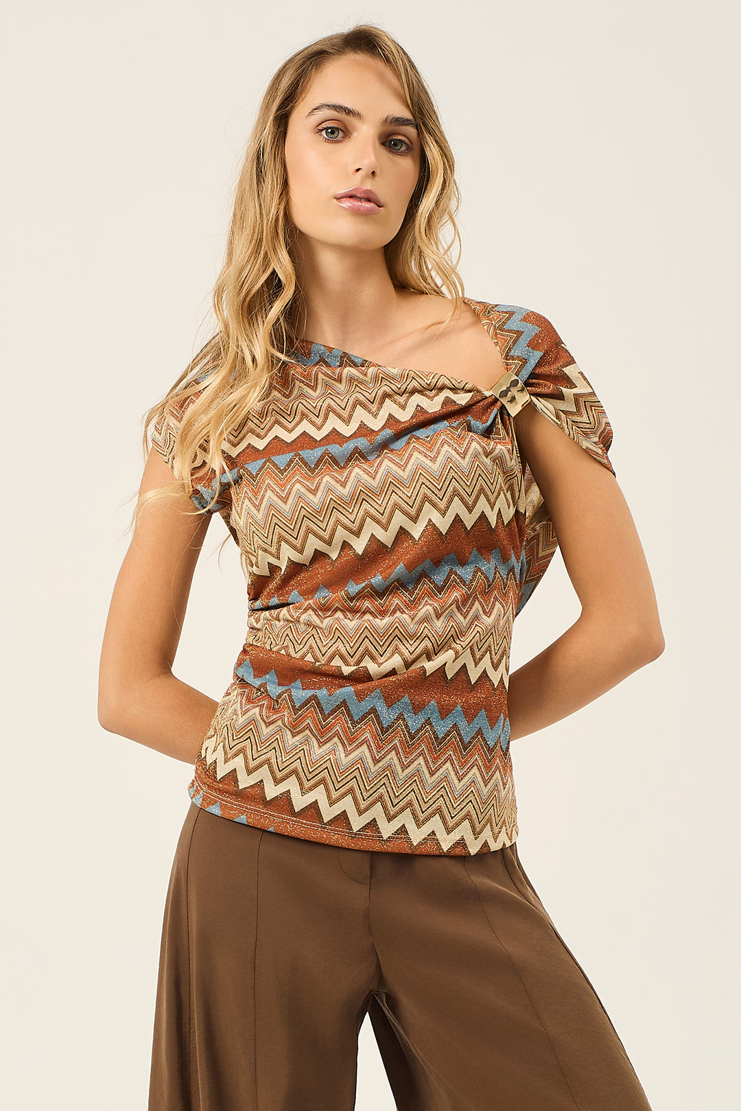 Top fantasia zig zag lurex