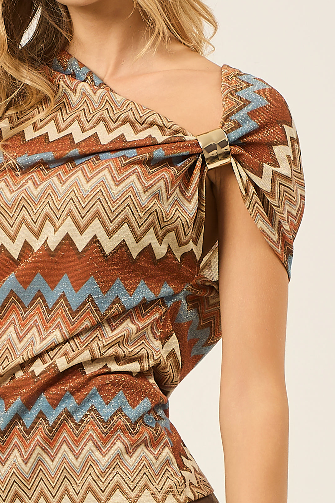 Top fantasia zig zag lurex
