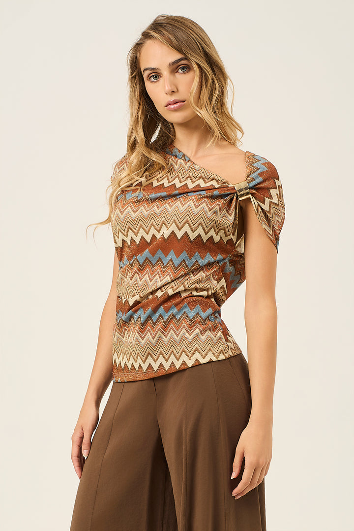 Top fantasia zig zag lurex
