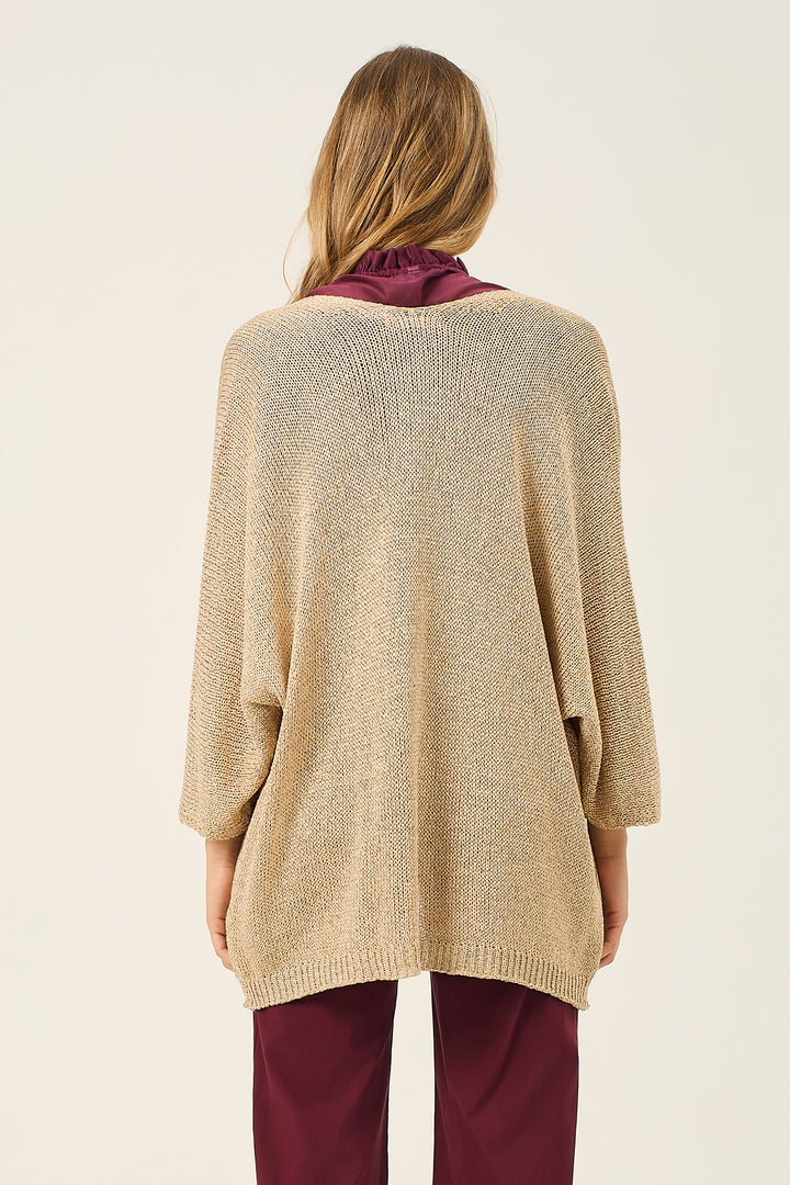 Cardigan aperto filo lurex