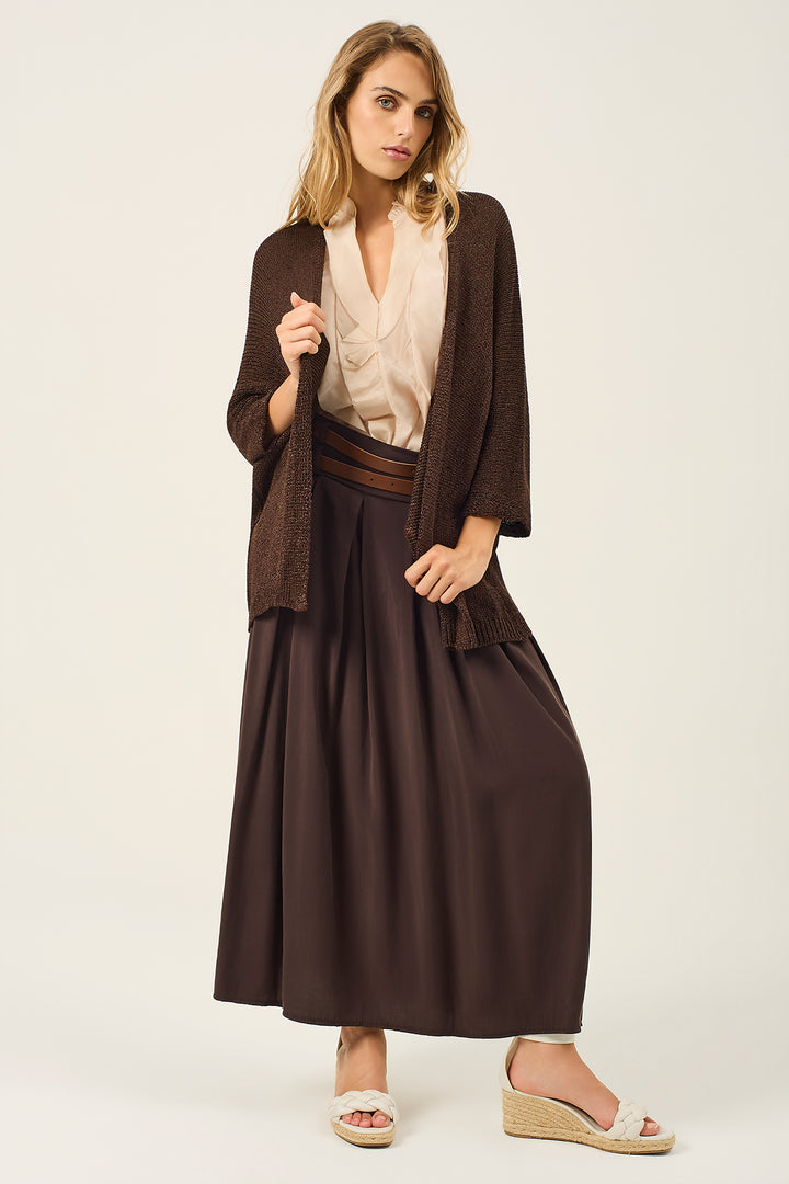 Cardigan aperto filo lurex