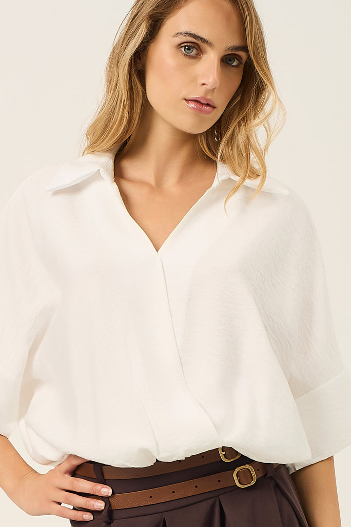 Camicia scollo a V incrociato