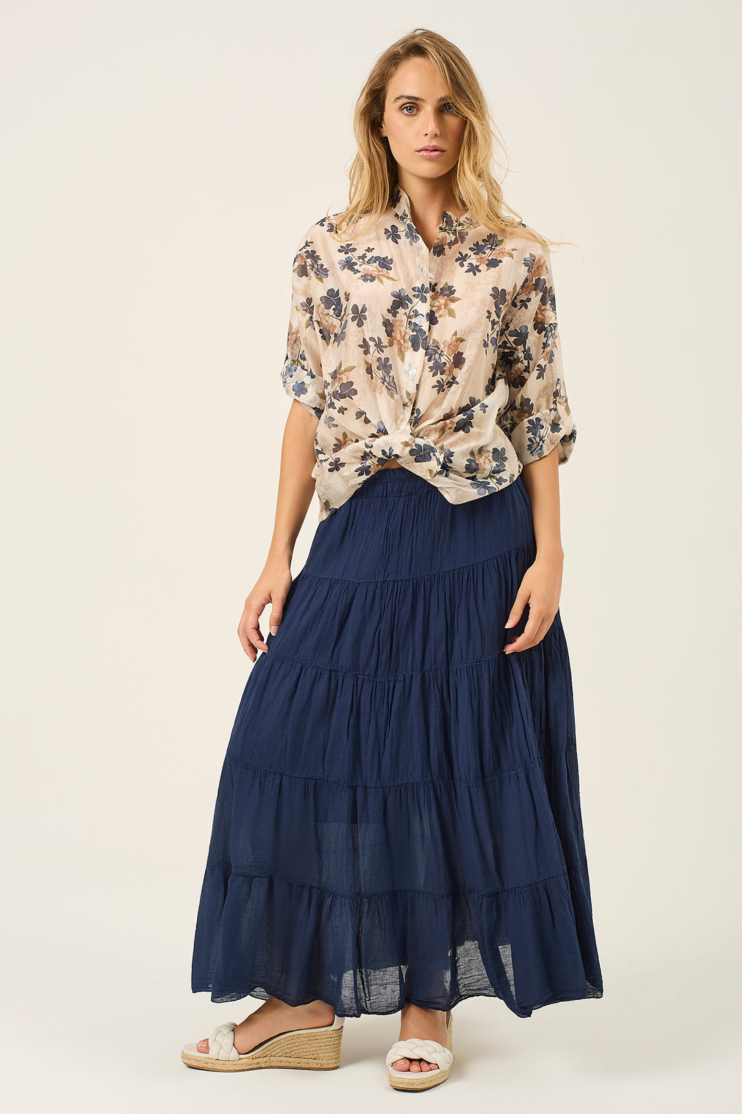 Camicia coreana fantasia floreale
