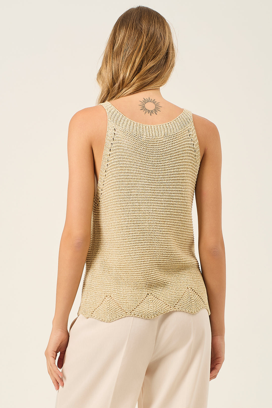 Top in maglieria lurex