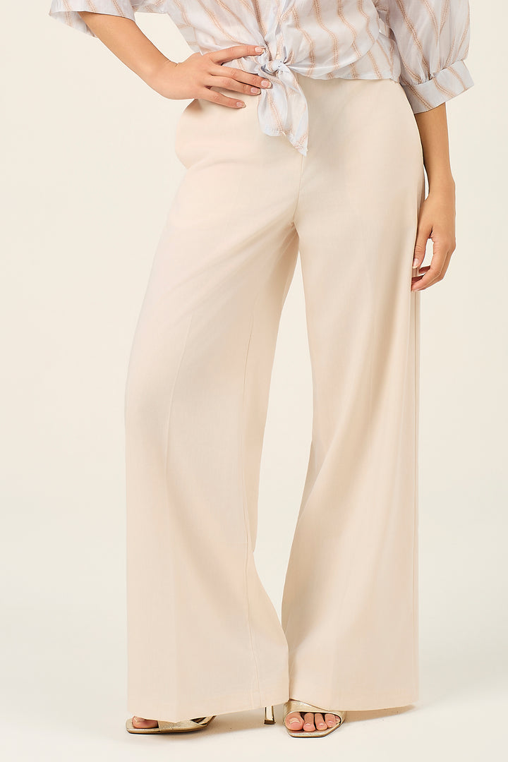 Pantalone chino in misto lino