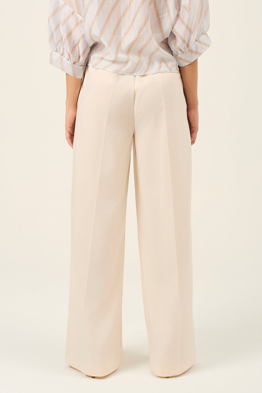 Pantalone chino in misto lino